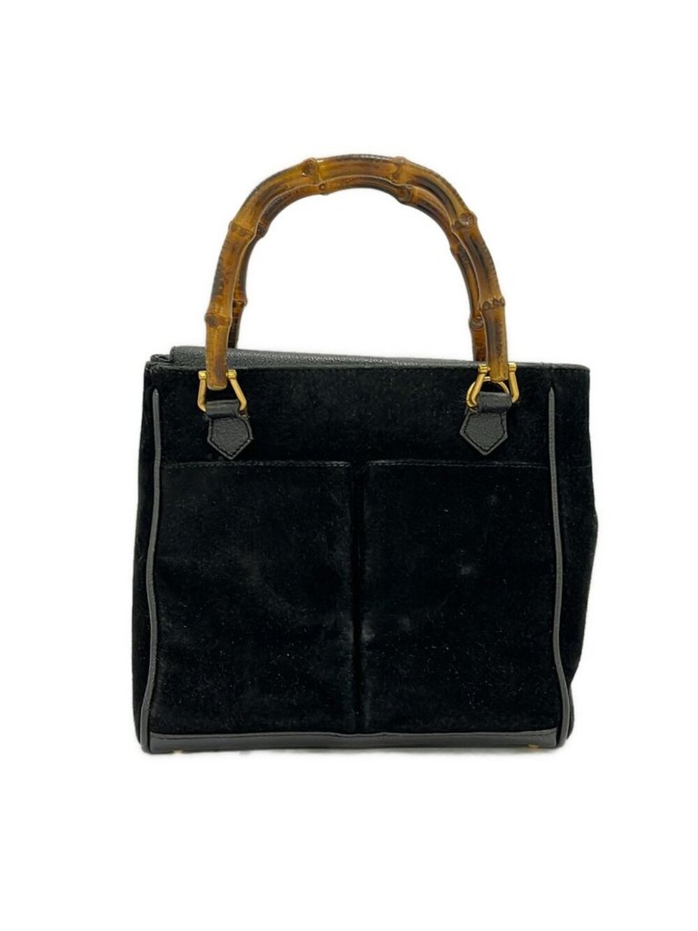 Gucci Handbag Bamboo Black Leather